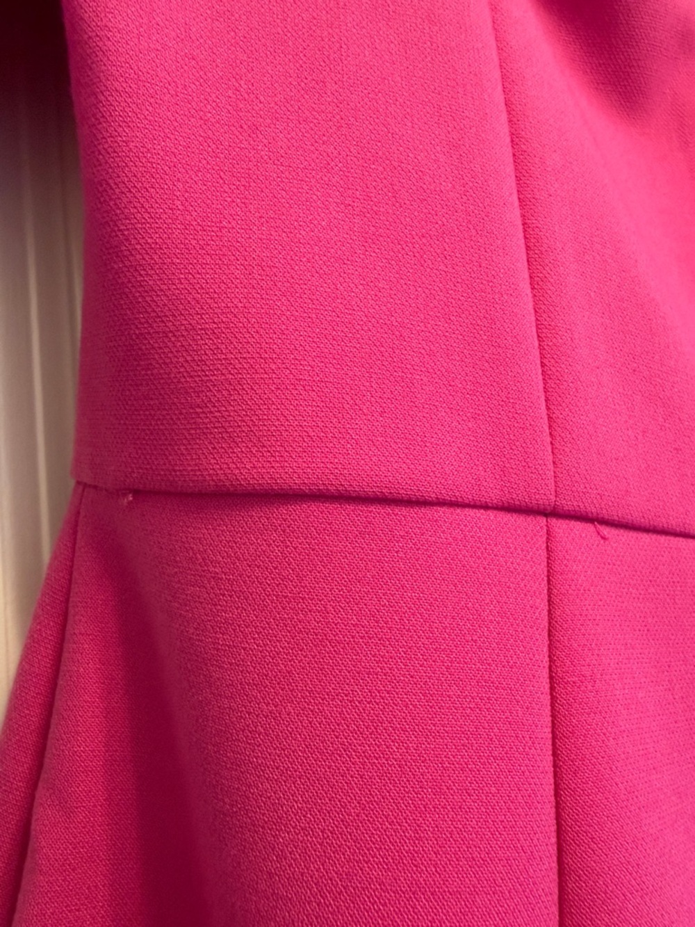 French Connection Hot Pink Puff sleeve Mini Dress size 10 GUC - Picture 7 of 7
